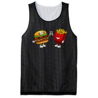 Cute Hamburger Art Hamburger French Fries Lovers Mesh Reversible Basketball Jersey Tank