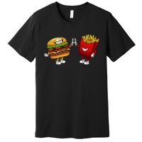 Cute Hamburger Art Hamburger French Fries Lovers Premium T-Shirt