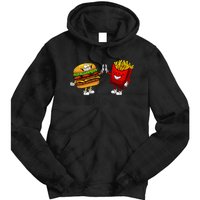 Cute Hamburger Art Hamburger French Fries Lovers Tie Dye Hoodie