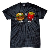 Cute Hamburger Art Hamburger French Fries Lovers Tie-Dye T-Shirt