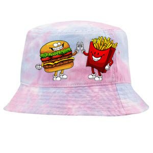 Cute Hamburger Art Hamburger French Fries Lovers Tie-Dyed Bucket Hat