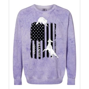 Coon Hunting American Flag Dog Colorblast Crewneck Sweatshirt