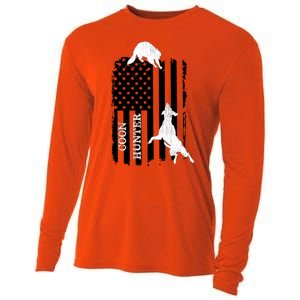 Coon Hunting American Flag Dog Cooling Performance Long Sleeve Crew