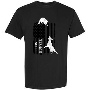 Coon Hunting American Flag Dog Garment-Dyed Heavyweight T-Shirt