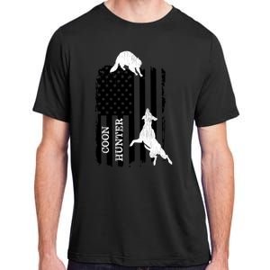 Coon Hunting American Flag Dog Adult ChromaSoft Performance T-Shirt