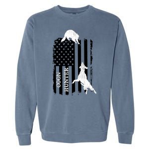 Coon Hunting American Flag Dog Garment-Dyed Sweatshirt