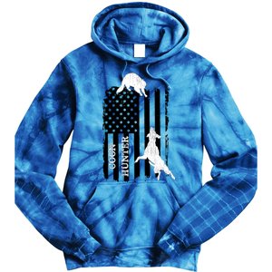 Coon Hunting American Flag Dog Tie Dye Hoodie