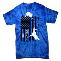 Coon Hunting American Flag Dog Tie-Dye T-Shirt