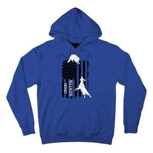 Coon Hunting American Flag Dog Tall Hoodie