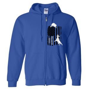 Coon Hunting American Flag Dog Full Zip Hoodie