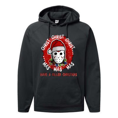 Christmas Have A Killer Christmas Horror Character Halloween Performance Fleece Hoodie