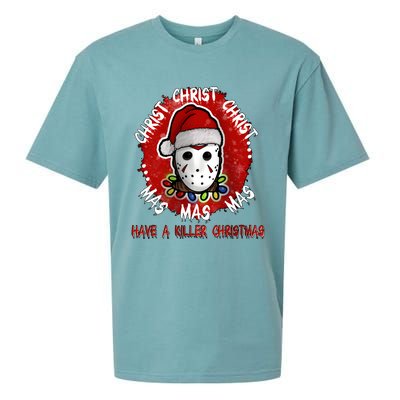 Christmas Have A Killer Christmas Horror Character Halloween Sueded Cloud Jersey T-Shirt