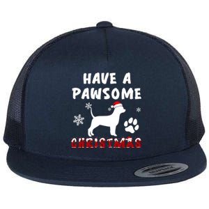 Chihuahua Have A Pawsome Christmas Gift Flat Bill Trucker Hat