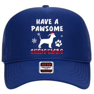 Chihuahua Have A Pawsome Christmas Gift High Crown Mesh Back Trucker Hat