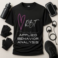 Cute happy and positive design for an ABA Therapist RBT Cooling Performance Crew T-Shirt