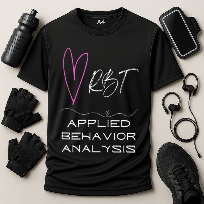 Cute happy and positive design for an ABA Therapist RBT Cooling Performance Crew T-Shirt