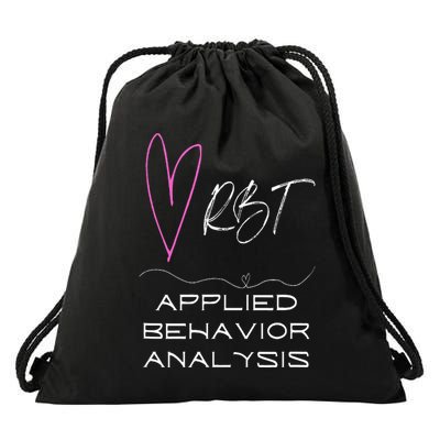 Cute happy and positive design for an ABA Therapist RBT Drawstring Bag