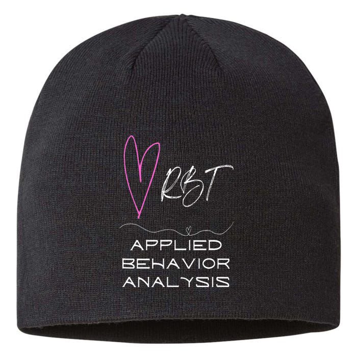 Cute happy and positive design for an ABA Therapist RBT Sustainable Beanie