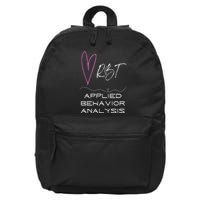 Cute happy and positive design for an ABA Therapist RBT 16 in Basic Backpack