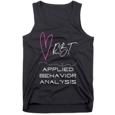 Cute happy and positive design for an ABA Therapist RBT Tank Top