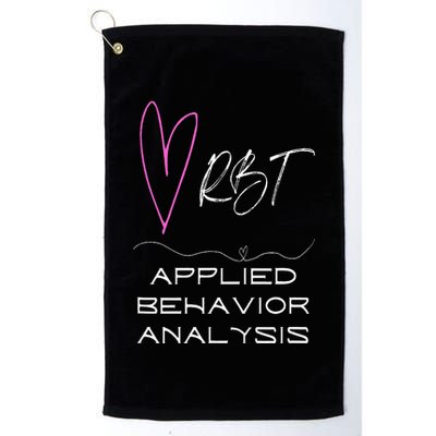 Cute happy and positive design for an ABA Therapist RBT Golf Towel