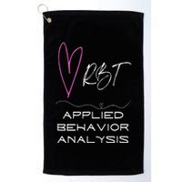 Cute happy and positive design for an ABA Therapist RBT Golf Towel