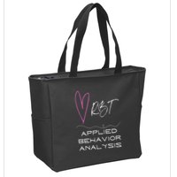 Cute happy and positive design for an ABA Therapist RBT Zip Tote Bag
