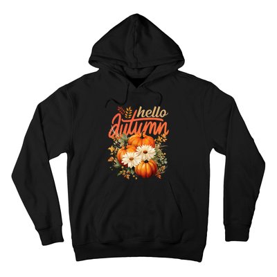 Cute Hello Autumn Season Thanksgiving And Fall Festivities Hoodie