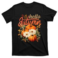 Cute Hello Autumn Season Thanksgiving And Fall Festivities T-Shirt