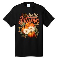 Cute Hello Autumn Season Thanksgiving And Fall Festivities Tall T-Shirt