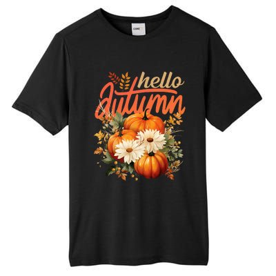 Cute Hello Autumn Season Thanksgiving And Fall Festivities Tall Fusion ChromaSoft Performance T-Shirt