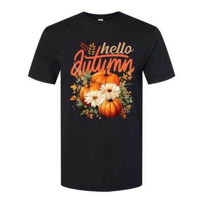 Cute Hello Autumn Season Thanksgiving And Fall Festivities Softstyle CVC T-Shirt