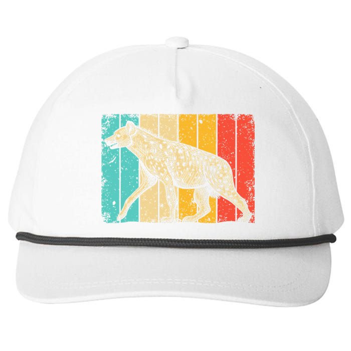 Cool Hyena Africa Animal Zookeeper Retro Hyena Snapback Five-Panel Rope Hat