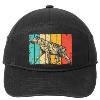 Cool Hyena Africa Animal Zookeeper Retro Hyena 7-Panel Snapback Hat