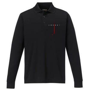 Cool Hockey Apparel Sticks Hockey Gift Performance Long Sleeve Polo