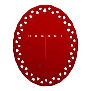 Cool Hockey Apparel Sticks Hockey Gift Ceramic Oval Ornament