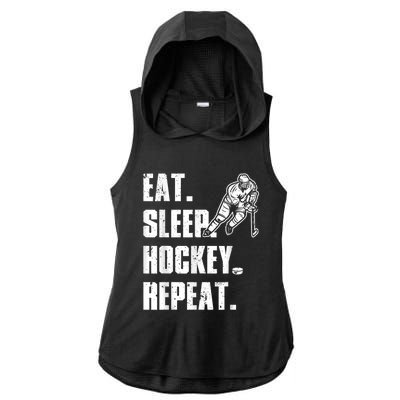 Cool Hockey Art For Men Women Ice Hockey Lover Goalie Player Ladies PosiCharge Tri-Blend Wicking Draft Hoodie Tank