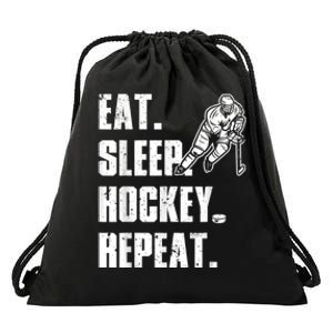 Cool Hockey Art For Men Women Ice Hockey Lover Goalie Player Drawstring Bag