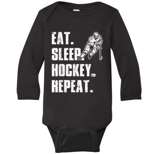 Cool Hockey Art For Men Women Ice Hockey Lover Goalie Player Baby Long Sleeve Bodysuit