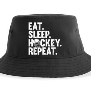 Cool Hockey Art For Men Women Ice Hockey Lover Goalie Player Sustainable Bucket Hat