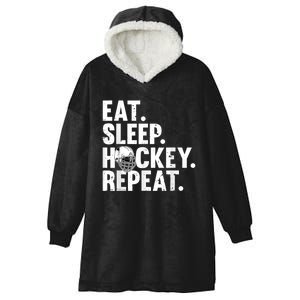 Cool Hockey Art For Men Women Ice Hockey Lover Goalie Player Hooded Wearable Blanket