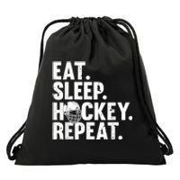 Cool Hockey Art For Men Women Ice Hockey Lover Goalie Player Drawstring Bag