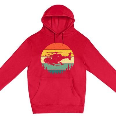 Cute Helicopter Art For Wo Aviator Helicopter Pilot Premium Pullover Hoodie