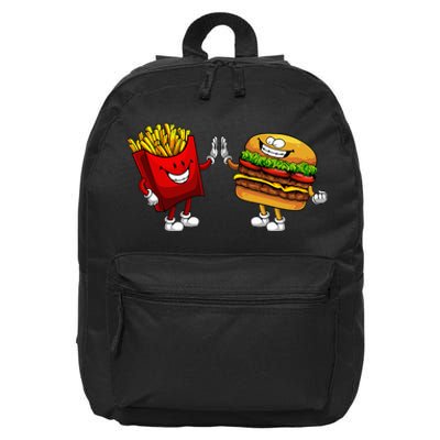 Cute Hamburger Art  Hamburger French 16 in Basic Backpack