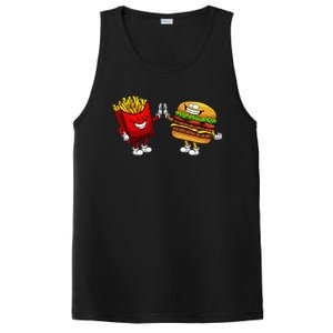 Cute Hamburger Art  Hamburger French PosiCharge Competitor Tank