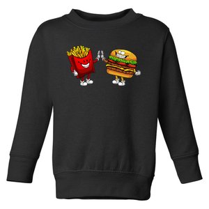 Cute Hamburger Art  Hamburger French Toddler Sweatshirt