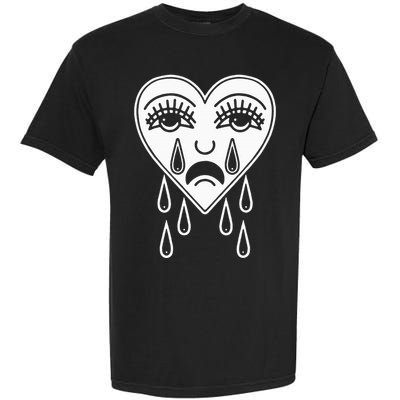Crying Heart American Traditional Tattoo Old School Flash Garment-Dyed Heavyweight T-Shirt