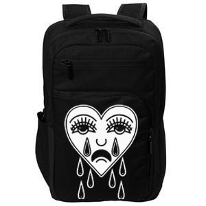 Crying Heart American Traditional Tattoo Old School Flash Impact Tech Backpack