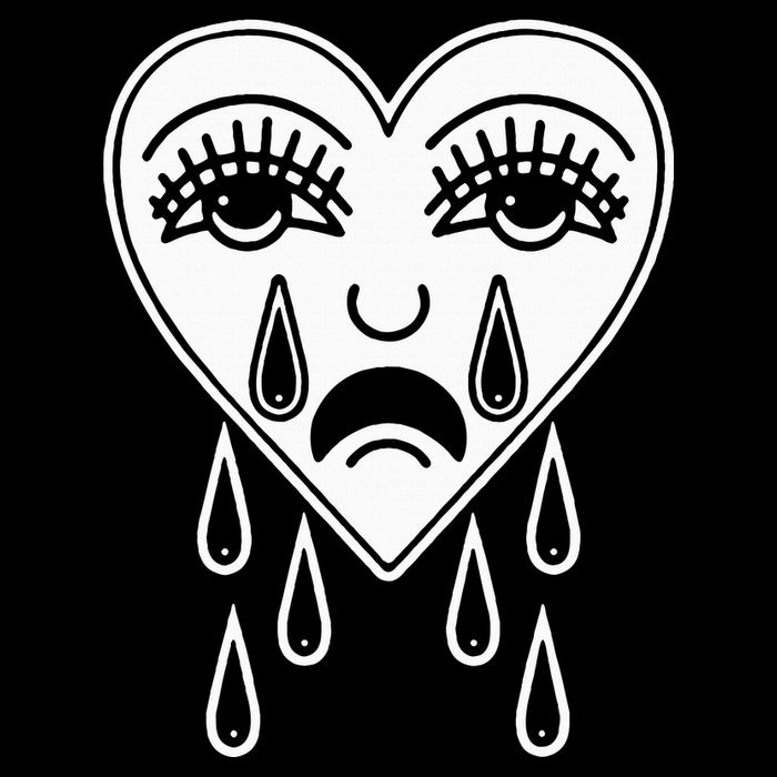 Crying Heart American Traditional Tattoo Old School Flash 16 in Basic Backpack