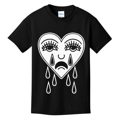 Crying Heart American Traditional Tattoo Old School Flash Kids T-Shirt